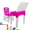 4594a study table and chair set for boys and girls with small box space for 4594A Study Table And Chair Set For Boys And Girls With Small Box Space For Pencils Plastic High Quality Study Table (Pink)