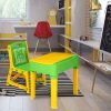 4594b study table with chair set use for study laptop desk class room 4594B Study Table with Chair Set use for Study| Laptop| |Desk| Class Room |Study Room| School | kids table and chair, Plastic Study Table (Yellow...
