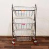 5981 Multipurpose 3 Layer Stainless Steel Fruit & Vegetable 4 Stand Kitchen Trolley |Fruit Basket |Vegetable Basket |Onion Potato Rack For Kitchen...