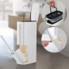 7689 slim plastic trash can toilet bowl brush small garbage can with lid 7689 Slim Plastic Trash Can Toilet Bowl Brush Small Garbage Can with Lid Toilet Brush with Holder Set for Bathroom