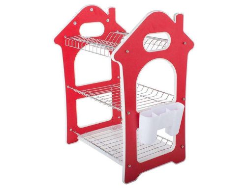 7795 Dish Rack for Kitchen 3 Layer Dish Drainer Rack Stainless Steel Crockery Holder Cutlery Plate Holder Glass Utensils Storage Organize