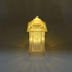 8443 Lantern Shape Led Light Decorative LED Flickering Crystal Candle Light for Holiday Party, crylic Crystal Table Lamp Crystal Table Lamp...