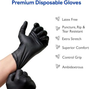 Anemoi Black Nitrile Gloves Box